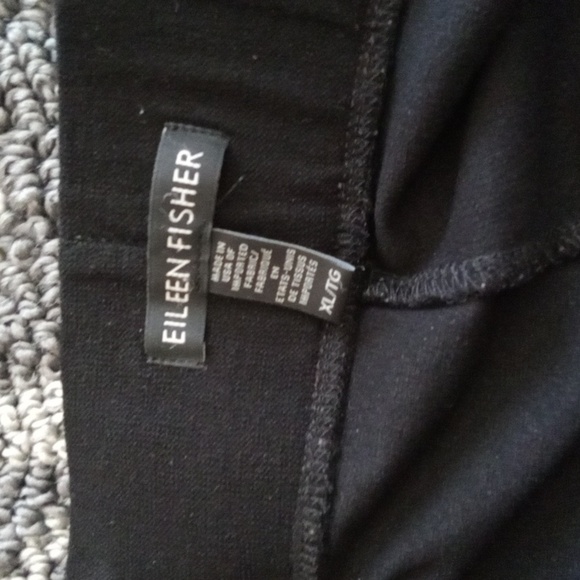 Eileen Fisher Black Pull On  Wide Leg Pants Viscose Blend Womens Xl - Picture 4 of 8